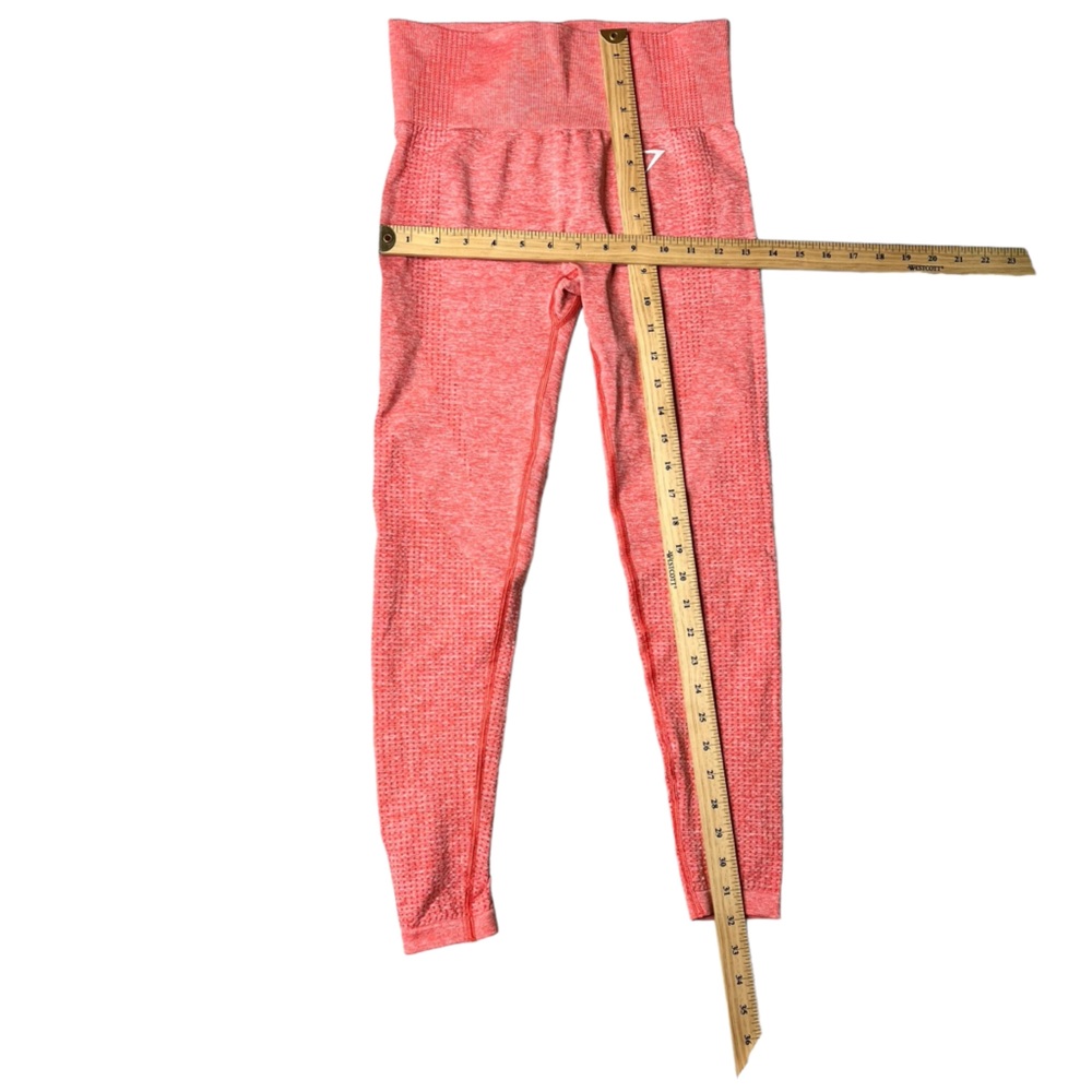 Gym Shark Vital Seamless 2.0 Leggings size missing but is xsmall Chilli Red Marl - Picture 5 of 6